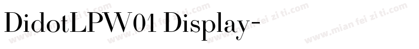 DidotLPW01 Display字体转换